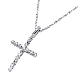 Damiani Necklace Cross 750wg Diamond Mystery Cross XS White/Gold